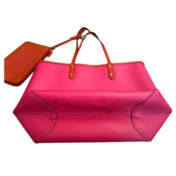 Coach Reversible City Tote Orange/Fuchsia - Picture 6 of 16